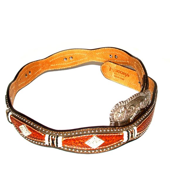 Nocona Belts & Nocona Buckles Western Studded Belt with Buckle - Size 36 - Picture 4 of 12